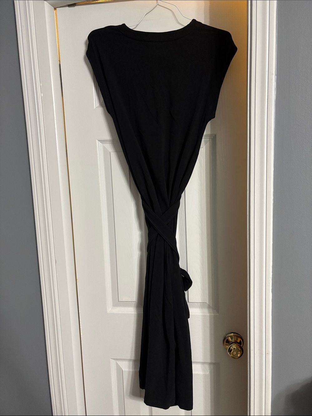 Modern Citizen Fei Tie-Front Organic Cotton Midi Dress in Black Size Medium - Picture 12 of 12